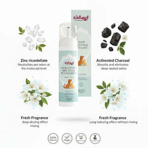 Shampoo pour animaux de compagnie OEM à la mousse sèche 150 mL avec contrôle des odeurs, RedMoringa d'Italie pour le toilettage des animaux - Product Image 3