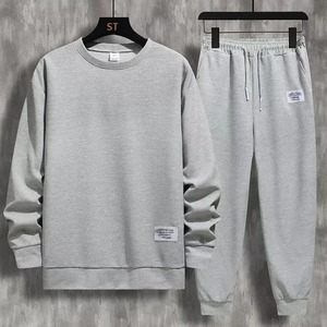 Chándales de chándal Premium de algodón 100% para hombre, diseño de manga larga, conjunto de 2 piezas transpirable, chándales personalizados informales con logotipo elegante - Product Image 1