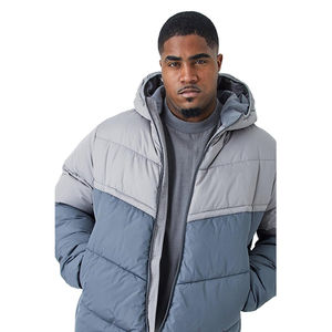 Venta al por mayor OEM chaquetas acolchadas para hombre diseño de dos bolsillos impermeable largo casual ropa de invierno Streetwear chaqueta de invierno de talla grande - Product Image 6