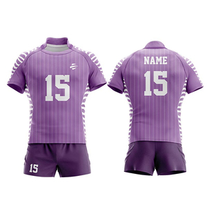 Vente en gros Ensemble d'uniformes de rugby personnalisés pour garçons Vêtements de sport respirants avec sublimation Nom de l'équipe Conception personnalisée pour hommes - Product Image 5