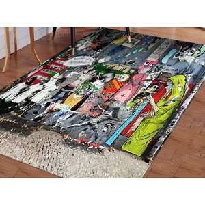 Tapis Graffiti, Tapis Imprimé, Tapis Graffiti Banksy, Tapis Coloré, Tapis Fin Non-tissé - Product Image 4