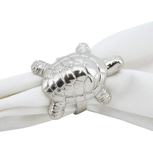 Rond de serviette élégant en renne noir et supports porte-serviettes décoratif de table de mariage en métal de qualité fine - Product Image 3