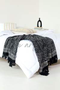 Manta de sofá cama estampada bloque de mano de algodón ligero suave artesanal elegante diseños personalizados disponibles-nueva llegada - Product Image 5