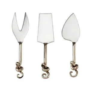 Fromage ensemble d'outils ustensiles de cuisine fromage couteaux serveur argenterie laiton coulée noeud fin poignée mariage couverts ensemble - Product Image 1