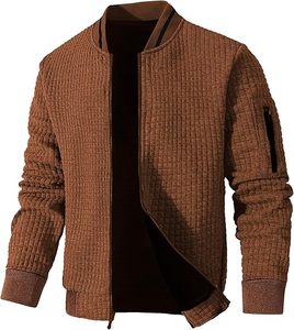 Chaqueta Bomber Varsity informal deportiva ligera para hombre, abrigo de tela de lona - Product Image 6