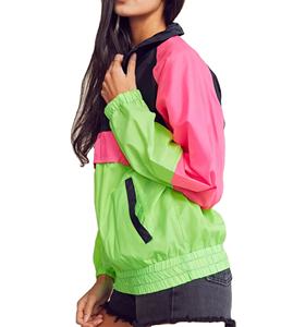 Veste coupe-vent pour femmes couleur patchwork personnalisée coupe-vent en nylon léger grande taille séchage rapide respirant veste d'été - Product Image 6