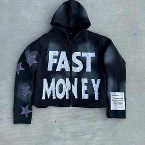 Personalizado 3D Puff espuma serigrafía ácido lavado pesado 100% algodón francés Terry Baggy Vintage pulóver Sudadera con capucha - Product Image 3