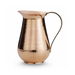 Pichet classique en cuivre antirouille fait à la main sans danger pour l'hydratation quotidienne et l'utilisation en fête fini pour les cadeaux de l'Inde par Tradebit - Product Image 5