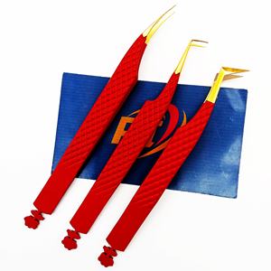 Pinzas de extensión de pestañas personalizables de alta calidad, empuñadura de diamante, mango de estilo CNC, punta de fibra sostenible - Product Image 2