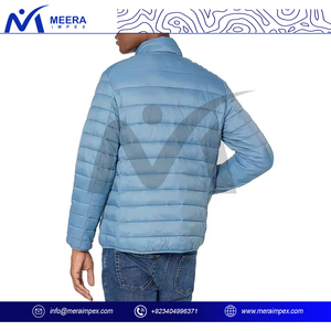 Chaqueta acolchada ultraligera cálida de invierno con cuello levantado para hombre, a prueba de viento, impermeable, informal, a la moda para exteriores con capucha - Product Image 4