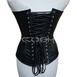 COSH CORSETS Corset Halter en Cuir Noir avec Bretelles à Boucles et Détails Cloutés - Product Image 6