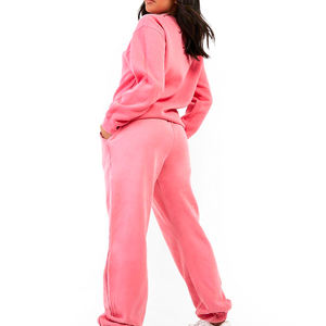 Conjuntos Deportivos para Mujer de Color Rosa, Traje de Color Sólido, Impermeable, Transpirable, para Otoño e Invierno, Ligero - Product Image 3