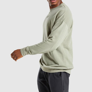 Sudadera ligera y sostenible para hombre con logotipo personalizado, conjunto de chándal de otoño con cuello redondo, traje para correr y correr - Product Image 6