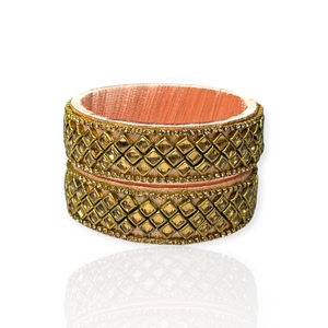 Ensemble de bracelets en perles de fil de qualité supérieure plaqués or pêche époustouflant, tendance, à porter pour les fêtes, bracelets empilables à la mode à prix de gros - Product Image 3