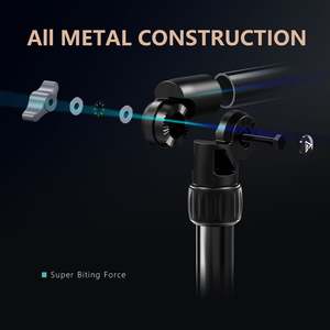 RAUBAY Desktop <b>Magic</b> Arm Aluminum Alloy Adjustable 360° Rotating Mount for Video Shooting Studio Equipment - Product Image 3