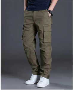 Vente en gros de pantalons cargo pour hommes à bas prix et quantité minimale de commande pantalons pour hommes pour le travail en plein air décontractés pour jeunes pantalons cargo coupe ajustée à taille moyenne - Product Image 6
