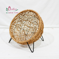 Lit pour chiens, chats et petits animaux, de luxe, marron, en forme de donut, fabriqué au Vietnam, lavable, durable, écologique, moderne, en carton plastique et structure en fer