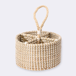Seagrass <b>utensil</b> rack handmade sea grass flatware basket caddy wholesale from Vietnam factory - Product Image 5