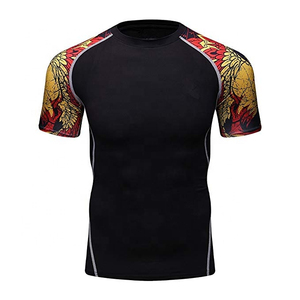เสื้อรัดกล้ามเนื้อสำหรับผู้ชาย BJJ ปี 2026 ขายส่ง พิมพ์ลายด้วยความร้อน ระบายอากาศได้ดี ป้องกันแบคทีเรีย UPF50+ เป็นมิตรกับสิ่งแวดล้อม ผลิตจากโพลีเอสเตอร์/ไนลอน 160 กรัม - Product Image 4