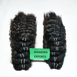 100% vierge indien Remy Extensions de cheveux noir bouclés faisceaux cuticule aligné vague naturelle lâche vague profonde Styles cheveux humains - Product Image 5