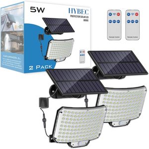HYBEC-lampada solare esterna con sensore di movimento, illuminazione solare automatica per giardino, ingresso o terrazza 5W - Product Image 5