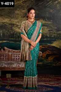 Dernières femmes portent de la fantaisie nouvelle tendance fête porter Jacquard lourd séquence Saree avec chemisier pièce pour mariage porter des vêtements - Product Image 6