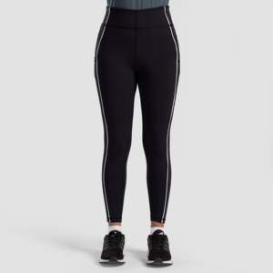 Tone Luxe Seamless <b>Leggings</b> Custom Designed <b>Black</b> Spandex/Nylon Breathable Plus Size Friendly Custom Logo Side Stripe XS XXL - Product Image 3