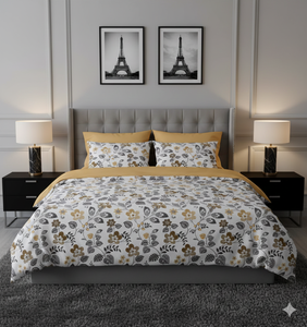 Juego de Sábanas Elegante de Microfibra de 400 Hilos, Estampado Sólido, 4 Piezas, Blanco Nieve, Sábanas Ajustables y Planas, 2 Fundas de Almohada Lavables, para Hospital y Hotel - Product Image 2