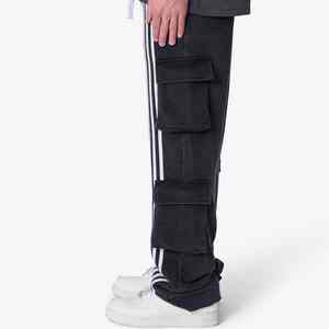 Pantalones de poliéster con múltiples bolsillos para hombre, ropa de calle de talla grande, pantalones informales de poliéster con etiquetado personalizado - Product Image 4