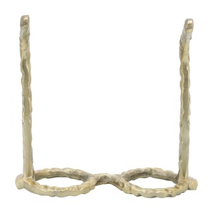 La sculpture décorative moderne élégante d'objet de table de lunettes en métal doré ajoute une touche artistique élégante à n'importe quelle pièce - Product Image 5