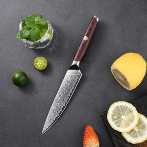 Mayorista Personalizado OEM ODM Cubiertos Fábrica Profesional Japonesa Cocina Damasco Cuchillo de utilidad Cuchillo de fruta para uso en la cocina - Product Image 5