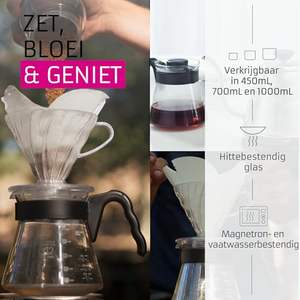 Carafe à café de 1000 ml, capacité pratique, en verre noir, écologique, style américain, fabriquée au Japon, résistante à la chaleur - Product Image 6