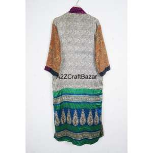 Kimono de Seda Vintage con Estampado Floral de Diseñador, Bata Informal de Verano, Ropa Interior, Camisón de Playa, Kimono Largo hasta el Suelo - Product Image 5