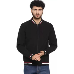 Customized Oem Varsity College Winter <b>Jacket</b> Blank Breathable Plus Size Man <b>Jacket</b> College Baseball <b>jacket</b> for men <b>Black</b> Colour - Product Image 5