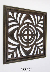 <b>Decorative</b> Flower Design <b>Wooden</b> Wall <b>Panel</b>, Wall Plaque - Product Image 3