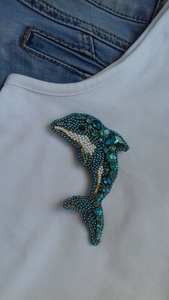 Llavero con Colgante de Bolso con Cuentas, Flor de Hibisco Roja, Bordado de Cuentas Hecho a Mano, Accesorio Floral Tropical para Bolso de glowin fashion - Product Image 6