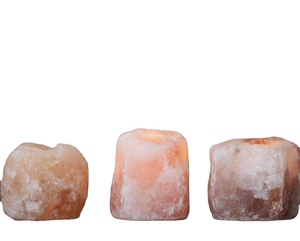 Portavelas doble de hierro forjado con sal de roca rosa del Himalaya, soporte de luz de té, calidad superior 100%, Función navideña para el hogar, cera de Gel - Product Image 3