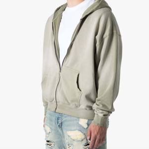 Sudadera con capucha con cremallera desteñida para hombre suave de alta calidad, Sudadera con capucha ligera cómoda para hombre, Ideal para ropa informal y uso diario - Product Image 6