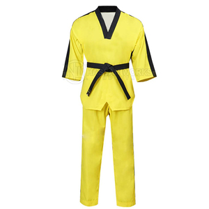 Uniformes de Taekwondo para Hombre al por Mayor, Conjuntos de Uniformes de Artes Marciales OEM en Oferta, Manga Larga de Algodón, Logotipo Frontal, Secado Rápido, Transpirable, Alta Calidad - Product Image 1