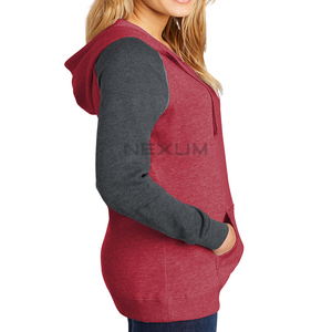 OEM fabricante y proveedor señoras pulóver sudaderas con capucha de invierno de las mujeres con logotipo de moda frontal tarifa al por mayor para la venta - Product Image 4