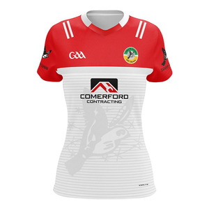 Camiseta GAA de 100% poliéster personalizable para hombre, ropa de fútbol de manga corta de alta calidad con patrón sólido y logotipo frontal a la venta - Product Image 1