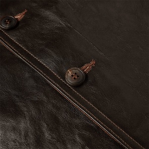 Blouson de motard en cuir pour hommes style luxe personnalisé et tendance Veste de motard originale en cuir de vachette et respirante pour hommes - Product Image 4