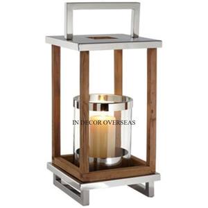 Les plus exigeants de haute qualité en bois et en verre transparent fabriqués taille et logo personnalisés disponibles bougeoir lanternes décoratives - Product Image 5