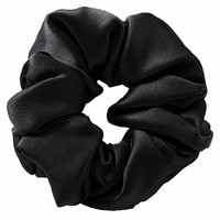 Grands chouchous en satin de 18 cm, volume intense, multicolores, lot de 5 ou 10 pièces, doux, sans dommage, élastiques à cheveux en soie, noir, vente en gros