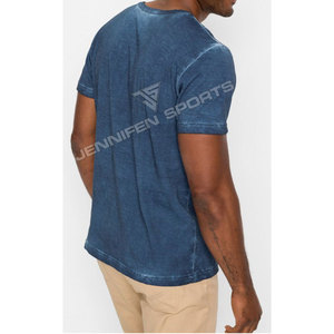 T-shirt Homme Personnalisé en Coton Tricoté Léger 100% Coton, Col Rond, Effet Délavé Acide, Respirant et Séchage Rapide, Idéal pour l'Été – Vente en Gros - Product Image 3