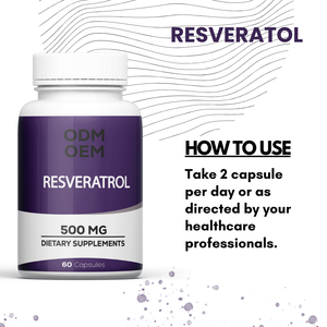 Capsules d'extrait de resvératrol en marque privée OEM, 60 compléments alimentaires, complément de resvératrol Nad - Product Image 4