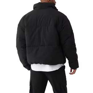 Veste rembourrée pour homme, vêtements de travail d'hiver avec col à capuche en polaire, logo avant, style formel, grande taille - Product Image 6