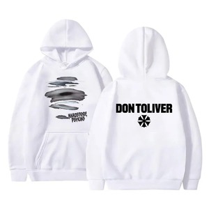 New Design 2026 Solid 100% Cotton Waterproof Knitted Oversized Pullover Hoodie <b>for</b> Men <b>Hip</b> Hop Fashion - Product Image 4