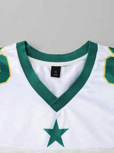 Fabricant personnalisé de maillot de football américain vintage en maille tricotée surdimensionnée col en V maillot en maille Boxy uniforme de football américain pour hommes - Product Image 6