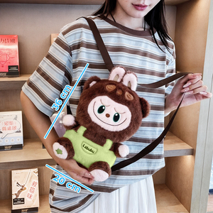 Mochila de Felpa Labubu con Música y Respiración, Mochila de Algodón para Niñas, para la Escuela y el Juego - Product Image 1